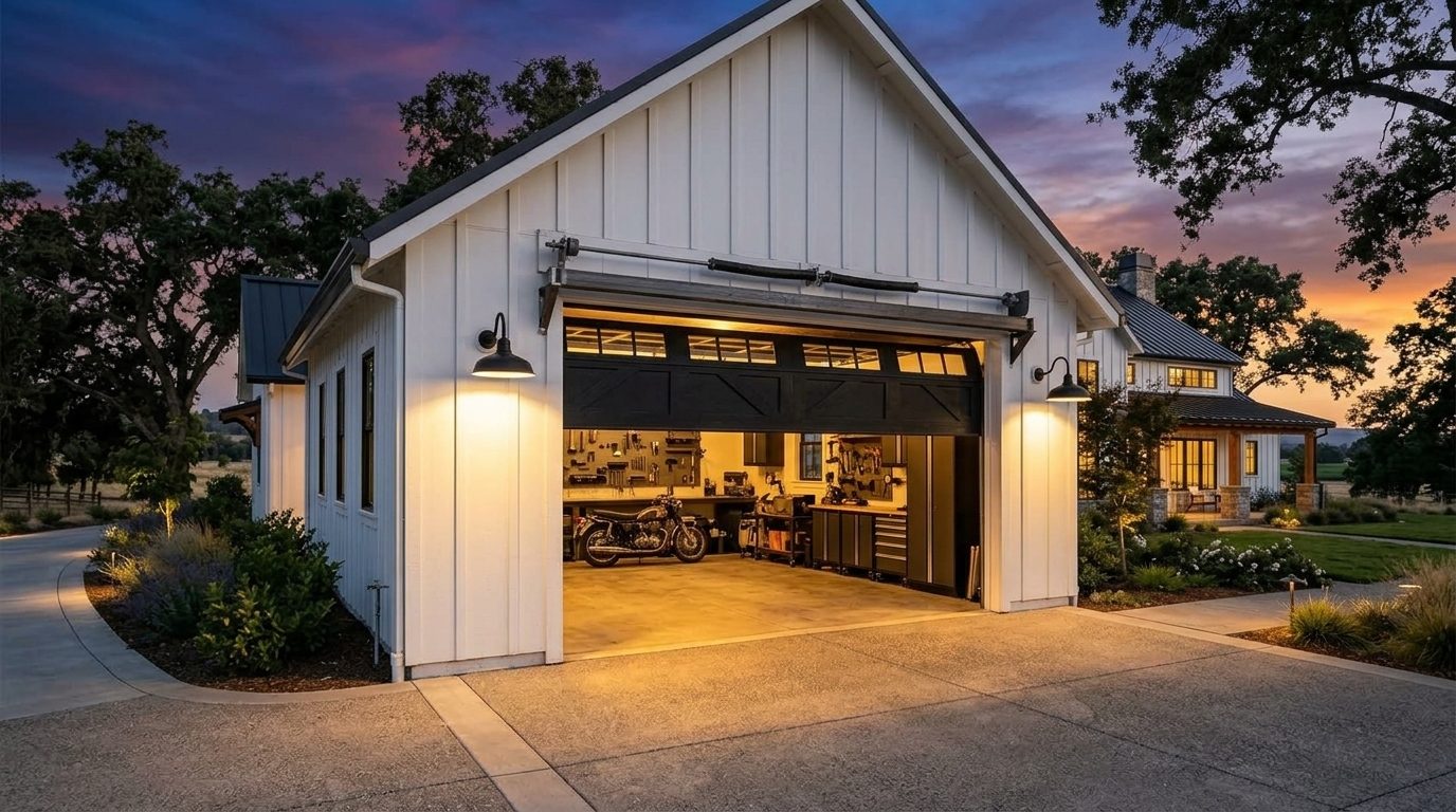 Barrett Garage Door Repairs Garage Door Gliding Open Revealing Warm Illuminated Interior
